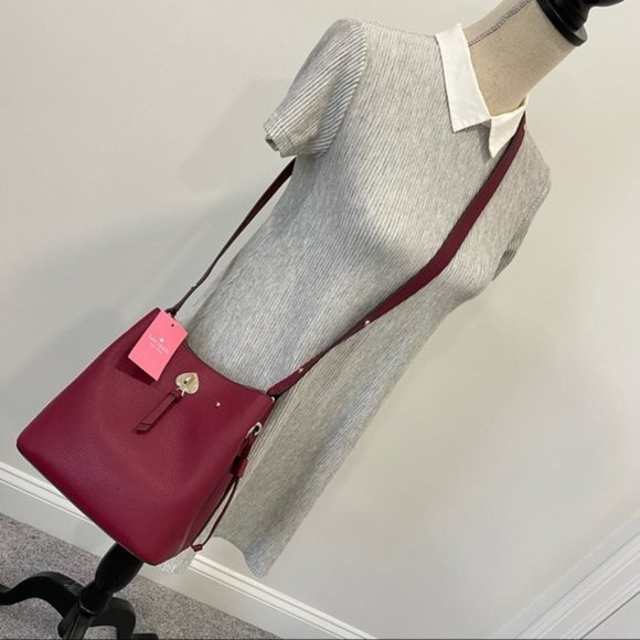 kate spade Handbags - Kate Spade Marti Shoulder Crossbody Bucket Bag in Blackberry Preserve